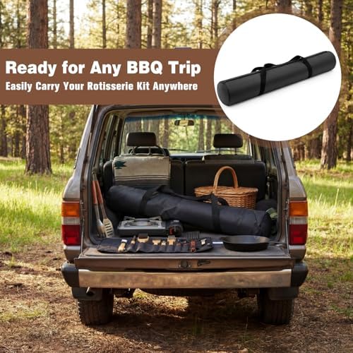Abbylike 36 Inch PVC Heavy Duty Rotisserie Kit Storage Bag, Waterproof Grill Rotisserie Carrying Case with Reinforced Handles for Outdoor BBQ Grill Accessories - Image 6