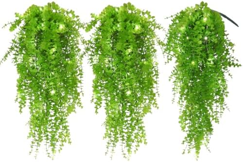 RECUTMS Artificial Hanging Plants Wall Decor Faux Draping Plant with Lights by RECUTMS