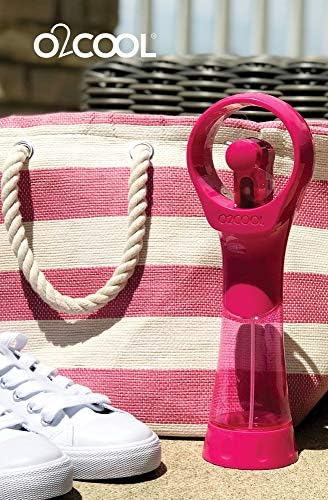 O2COOL Elite Handheld Misting Fan Battery Powered 2-Pack Raspberry - Image 7