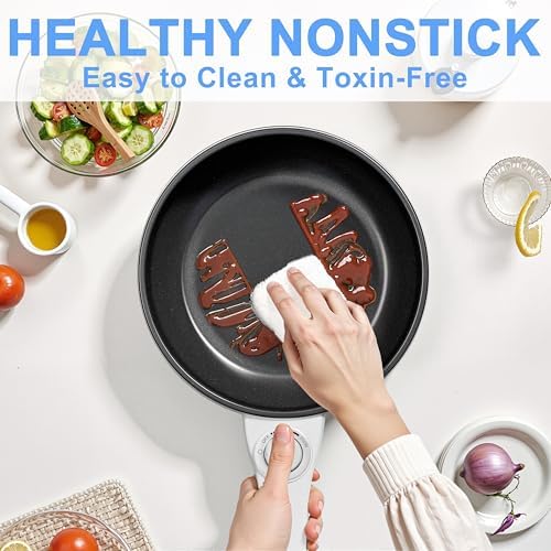 Dezin Electric Pot with Steamer, 1.5L Non-Stick Portable Hot Pot Electric - Image 6