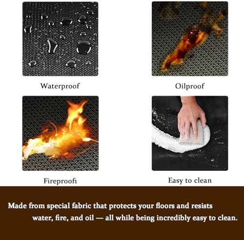 Under Grill Mat – Fireproof, Waterproof & Oil-Proof BBQ Deck Protector – Double-Sided Grill Pad for Outdoor Grills – Compatible with Ninja FlexFlame PG301 PG305 - Image 5