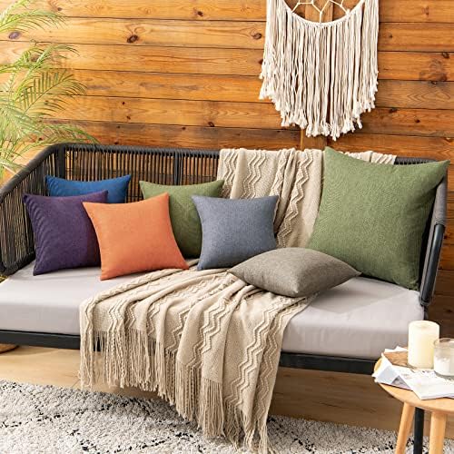MIULEE Decorative Outdoor Pillow Covers Christmas 12x12 Dark Green - Image 3