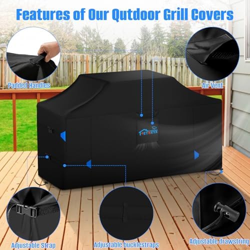 98 Inch Extra Large Island Grill Cover, 420D Grill BBQ Covers - Image 3