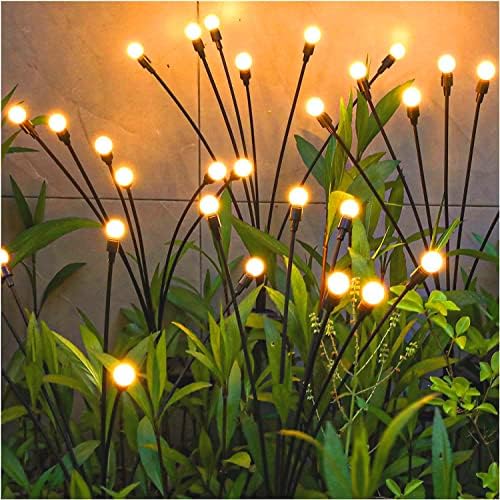 TONULAX Solar Garden Lights - Upgraded Solar Swaying Light, Sway by Wind, Outdoor Lights, Yard Patio Pathway Decoration, High Flexibility Iron Wire & Heavy Bulb Base, Warm White(2 Pack) by TONULAX