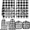 Sratte 6 Pcs Kitchen Decor Accessories Set, Kitchen, Black White by Sratte