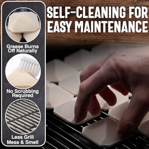 Chef Master Ceramic Briquettes for Gas Grill, Self-Cleaning, 50 Pack - Image 4