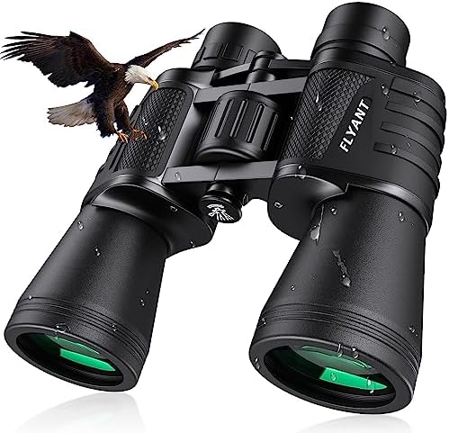 20x50 High Powered Binoculars for Adults, Waterproof Compact Binoculars with Low Light Vision for Bird Watching Hunting Camping Travel Cruise Hiking Sports Stargazing, Christmas Birthday Gifts for Men by FLYANT