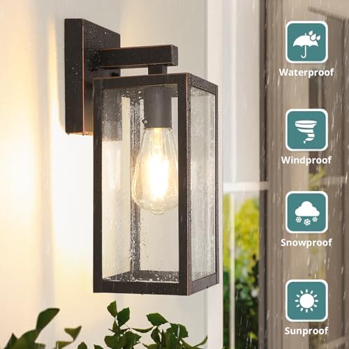 MAXvolador Outdoor Wall Light Fixtures, Exterior Waterproof Wall Lanterns - Image 2