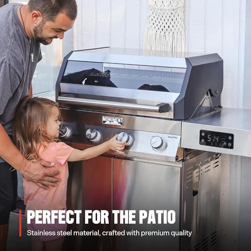 Monument Grills Denali Series, Denali 405 4-Burner Liquid Propane Gas Smart BBQ Grill Stainless Steel with Smoke Box(2 items) - Image 3