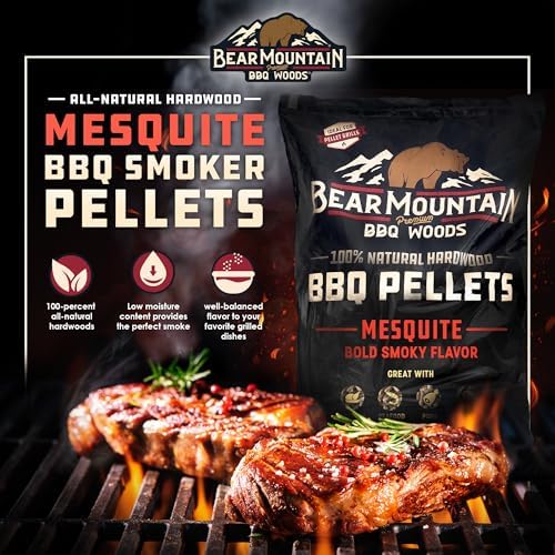 Bear Mountain Mesquite Wood Pellets for Smoker, Grill, & BBQ, 40lb Bag - Image 2