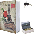 Decorative Book Safe Lock Box, Vintage Diversion Hidden Safe Faux Book Box by FOWSEEK