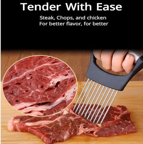2025 Upgraded Onion Slice, New Stainless Steel Onion Chopper for Slicing, Chopper Slice Assistant Tool, Cutter for Slicing of Meat, Onion, Potato, Tomato Kitchen Gadgets (2) - Image 3