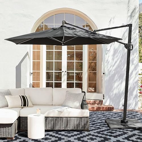 SAND MINE Waterproof Outdoor Rug, Plastic Reversible Rug, Modern Area Rug, Large Floor Mat for Outdoors, RV, Patio, Backyard, Deck, Picnic, Beach, Camping (10' x 10', Black Grey Lattice) - Image 7