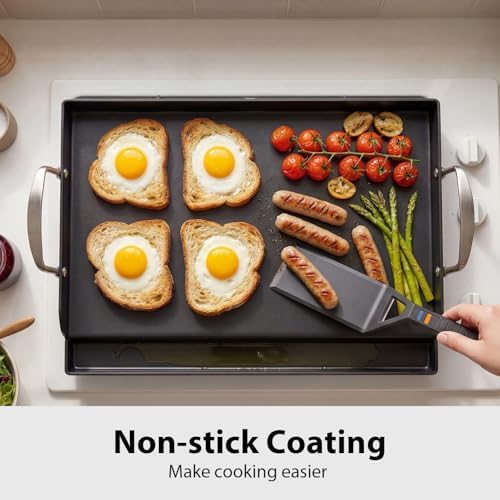 Utheer Griddle Kit, 17 x 13 Inch Nano Ceramic Nonstick Flat Top - Image 2