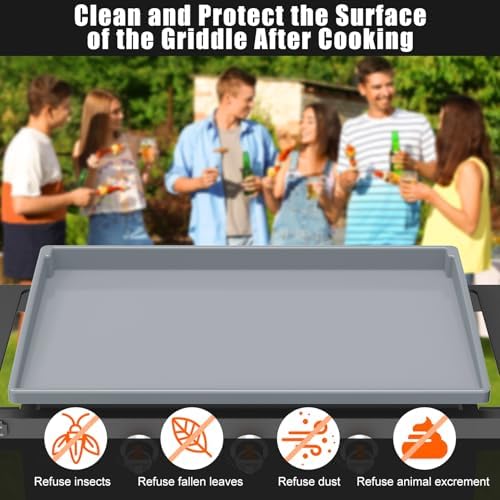 Silicone Griddle Mat Cover for Blackstone - 28 Inch True All-Encompassing Coverage Heavy Duty Food Grade Grill Buddy Mat, All Season Cooking Surface Protective Cover - Image 2