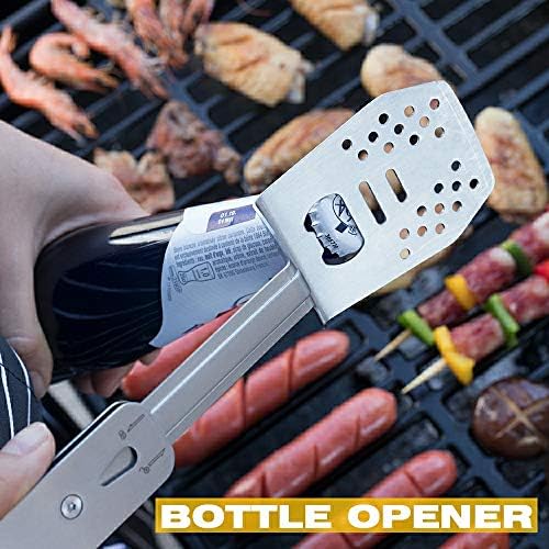 ROXON 4 in 1 Mini Folding BBQ Barbecue Combo Tool (Grey) - Image 6