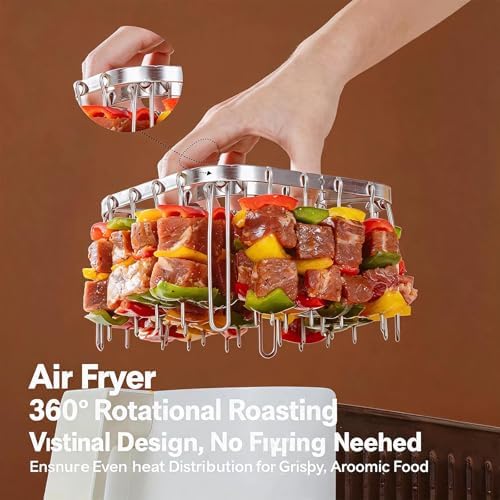 Foldable Air Fryer Skewer Rack, 28 Vertical Skewers - Image 6