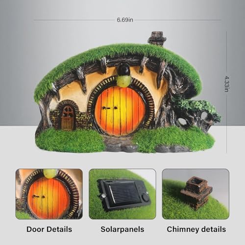 Solar Outdoor Garden Figurine Light, Solar-Powered Statue Lights for Garden & Yard Decoration, Cottage-Themed Outdoor Sculptures for Home & Landscape Accent - Image 4