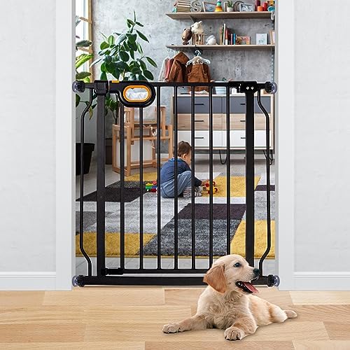 owlie Baby Gate for Stairs 29-33 Inch Wide with Door Indoor - Image 2