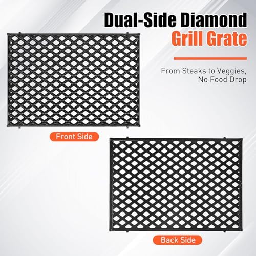 18.75" Dual Sided Diamond Sear Grill Grates for Weber Genesis II/LX 300 Ser - Image 5