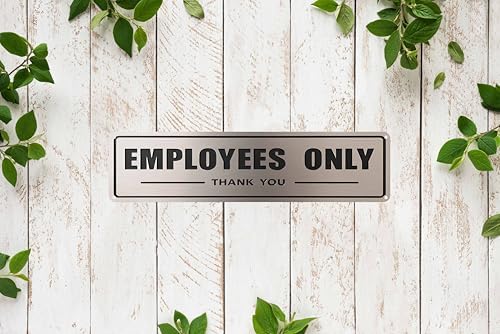 Employees Only Metal Sign 4x16in Retro Wall Plaque for Office Garage House Bathroom Kitchen Room Door Decor - Image 6