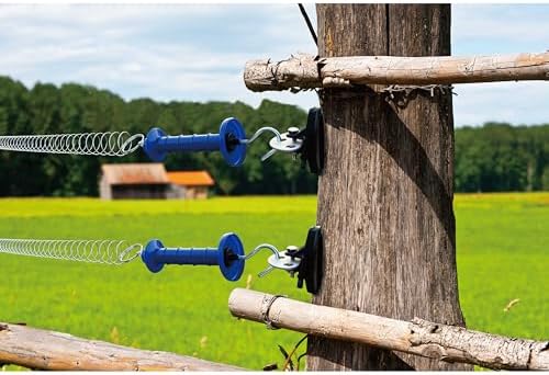 5 Pack Electric Fence Gate Kit, with Spring Gate Handle, 2 Anchor Insulators and 23 Feet Tension Big Spring，for Electric Fence Gate Livestock Fence Agricultural Fencing and Pasture - Image 5