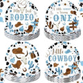 80 Pcs Western Cowboy Paper Plates Western Cowboy Party Decorations Wild West First Rodeo Party Supplies Dessert Plates Birthday Dinnerware Baby Shower Decorations by Suttmin