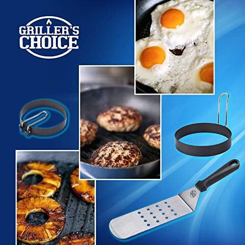 Grillers Choice- Ultimate Griddle Accessories Set- Metal Spatula Set for Flat top Grills, Commercial Heavy Duty Stainless Steel,Flat Top,Hibachi,Grilling- Designed By Chef and BBQ Judge - Image 5