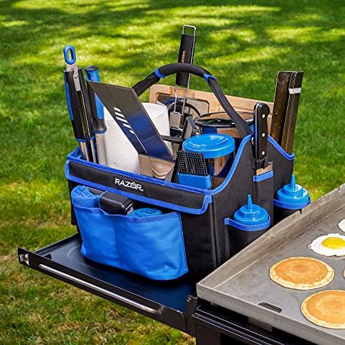 RAZOR Heavy-Duty BBQ Grill Tool Caddy and Griddle Accessory Organizer - Image 6