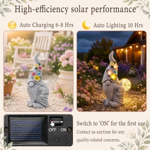 Solar Funny Garden Gnome Statue: Outdoor Lights Decorations - Image 6