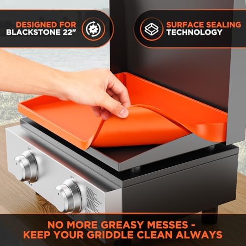 22" Silicone Griddle Mat for Blackstone 22 Inch Grill, Heavy Duty Food Grade Silicone Griddle Cover, Protect Your Grill from Dirt & Rust All Year Round - Image 2