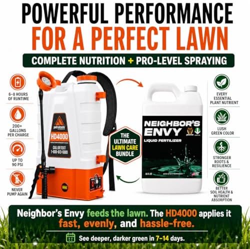 PetraMax Neighbors Envy Grass Fertilizer for Lawn w/ 4 Gal Battery Sprayer - Image 5