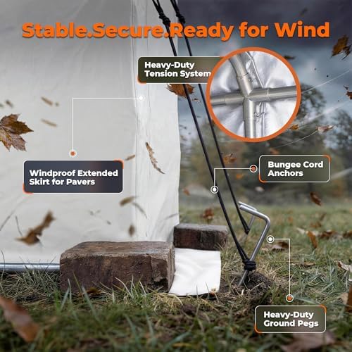 Flamaker Small Portable Shed Bike Tent 420D Oxford Fabric 4000PU, Sliver - Image 4
