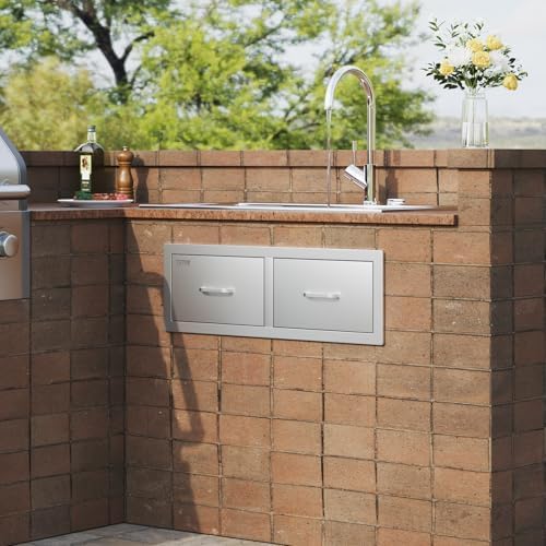 VEVOR Outdoor Kitchen Drawers 30"W x 10"H x 20"D Stainless Steel - Image 2