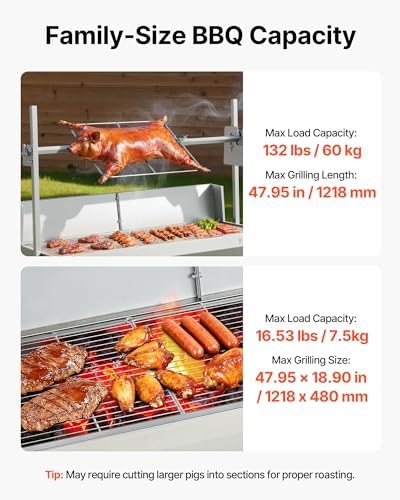 VEVOR Rotisserie Grill, Baffle46" Electric Rotisserie Grill Kit - Image 3
