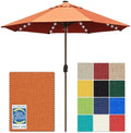 EliteShade USA 10-Year-Non-Fading 10ft Market Patio Umbrella, Commercial Grade Table Sun Umbrella with 80 Solar LED Lights, Crank Open, Windproof & UPF 50+ UV Protection for Garden, Deck, Pool, Backyard, No Tilt, Rust by EliteShade