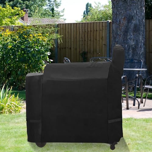 Outdoor Heavy Duty Waterproof Pellet Grill Cover for Traeger 34,Pro 34 Series Wood Pellet Smoker Grill,Texas and More,Full Length All Weather Protection Grill Cover for Traeger BAC380 BAC504,Black - Image 6