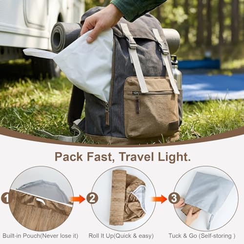 Picnic Table Cover with Bench Covers Camping Tablecloth Set with Pocket - Image 5