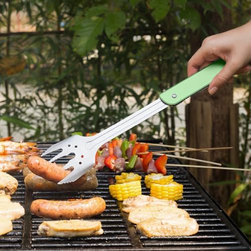 ROXON 6-in-1 Folding Grill Utensils Set, 14" BBQ Tools for Camping S601 - Image 4