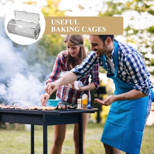 Rotating Grill Basket Stainless Steel for Oven Roasting and Baking - Image 7