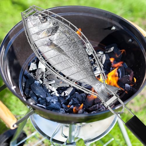 Fish Grill Basket for Grilling, Stainless Steel Basket, Non-Stick Fish Rack - Image 5