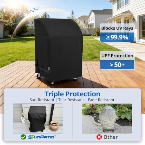 SunPatio 2 Burner Grill Cover, Heavy Duty Waterproof 32 Inch Grill Cover - Image 4