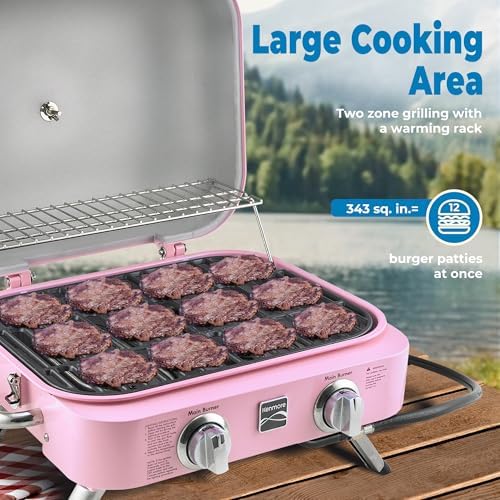 Kenmore 2-Burner Portable Tabletop Retro Gas Grill - Image 4