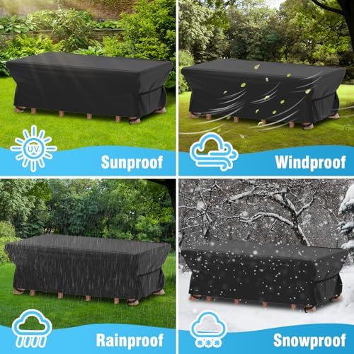 Patio Furniture Covers Waterproof Outdoor Table Cover 90"L x 62"W x 28"H - Image 6
