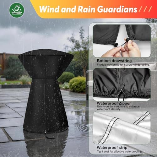 Patio Heater Cover 17"D for Cuisinart COH-500 Tabletop Heater - Image 3
