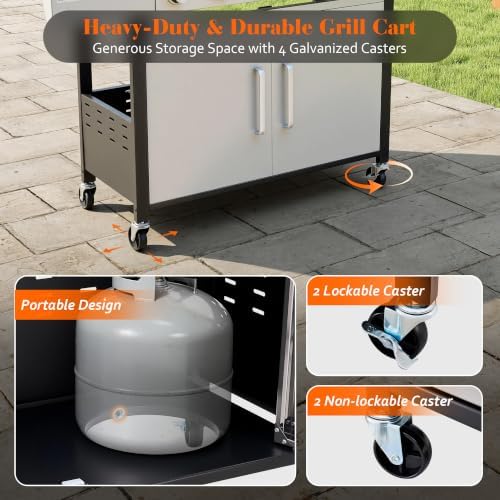 AMERLIFE 63,000 BTU 6-Burner Propane Gas Grill With Side Burner - Image 7