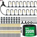MIXC 200Ft 1/4" Drip Irrigation System,2026-Upgrade Garden Irrigation Kit with 32pcs Adjustable Copper Nozzles, Atomizing Watering System for Outdoor Plants,Raised Bed,Yard,Potted Plant,Lawn by MIXC