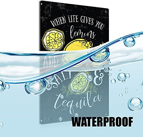 BEASTZHENG Funny Kitchen Lemon Metal Tin Sign Wall Decor Vintage When Life Gives You Lemons Sign for Home Café Bar Decor Gifts - Image 3