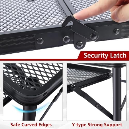 JOUYEK Camping Table, 2x1.3 FT Portable Folding Grill Table - Image 4