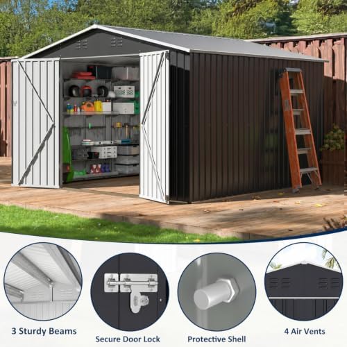 AirWire 10x10 FT Outdoor Storage Shed - Image 5